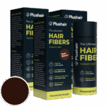 SET 3 balení Plushair HAIR FIBERS vlasová vlákna - tmavě hnědá
