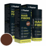 SET 3 balení Plushair HAIR FIBERS vlasová vlákna - středně hnědá