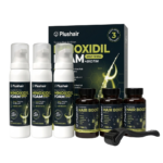 SET Plushair Minoxidil Pěna + Dermaroller + Vitamíny - na 3 měsíce